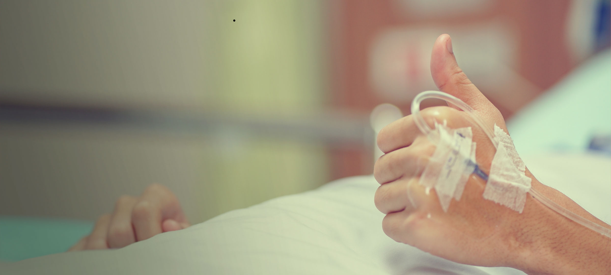 Patient thumbs up